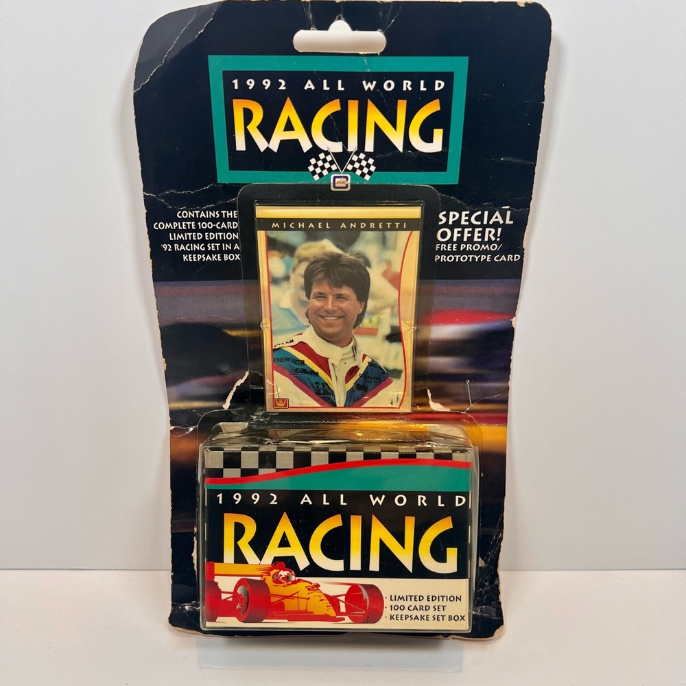 Vintage 1992 All World Racing Limited Ed. 100 Cards w/ Box, Package & Promo Card